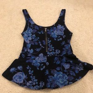 Express Peplum shirt floral